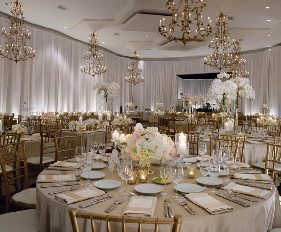 Tables set in showroom