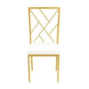 Gold Plaza Chair Ivory