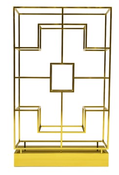 Gold Gatsby Bar Back with White Plexi - Element Event Solutions