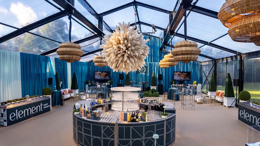 Elegant event space with modern decor