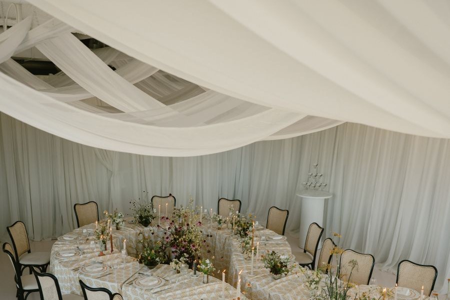 ceiling drapery