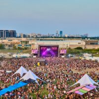 Crowd at outdoor music festival