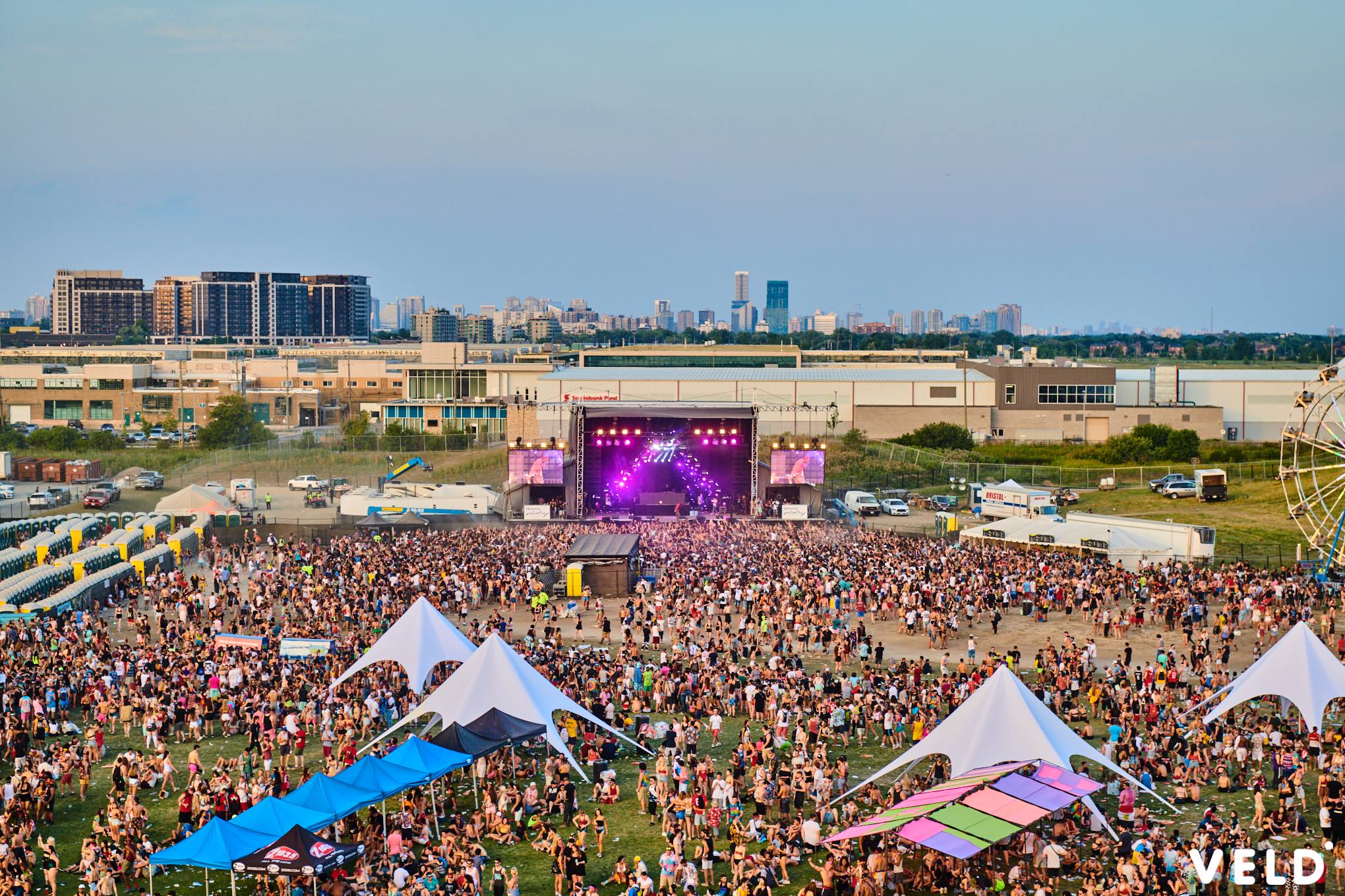 Crowd at outdoor music festival