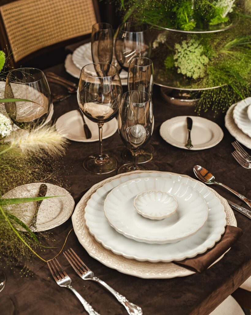 Three New Collections Designed to Transform Your Next Event 2 Elegant dining table with fine tableware