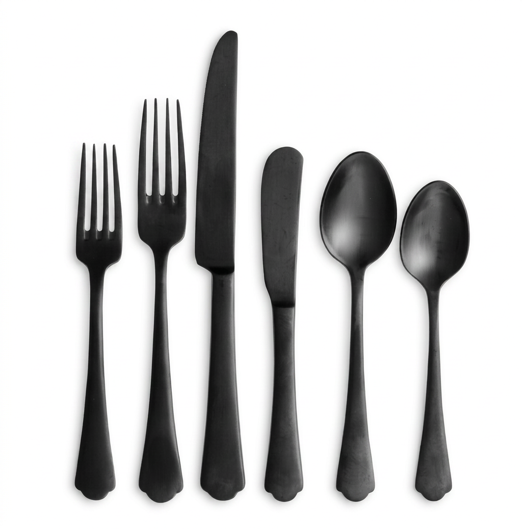 Ethan Black Brushed Flatware