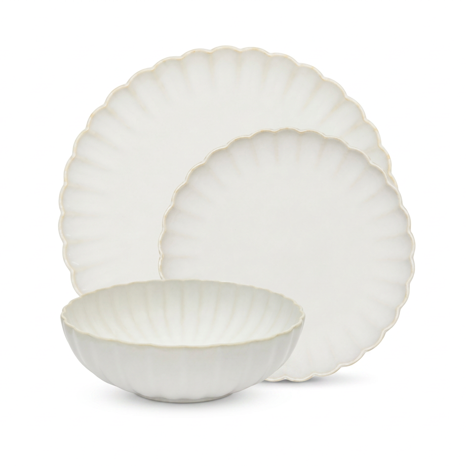 Natural Scallop Dinnerware Collection