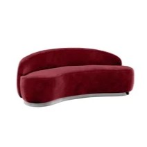 Colette Coco Sofa with Crimson Velvet 